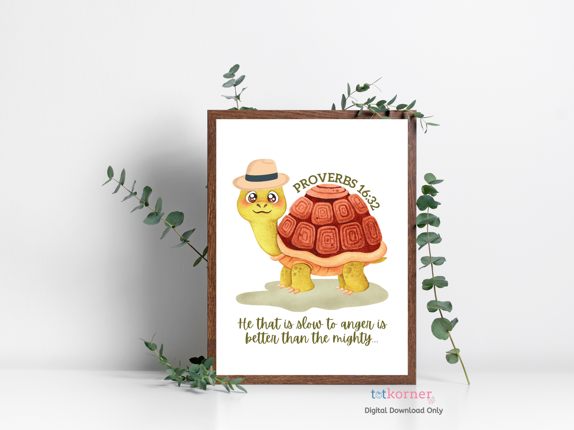Turtle Printable Wall Art Decor Nursery or Boys bedroom Christian Wall Art  Décor | Baby Nursery | Children's Bedroom Decor – totkorner.com